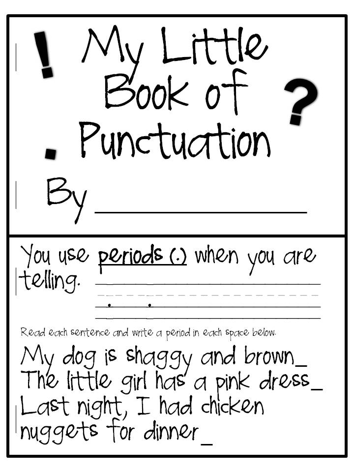 First Grade Punctuation Practice