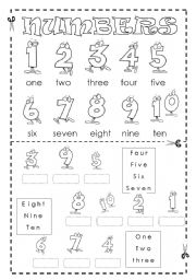 Numbers 1 10 Printable Worksheet