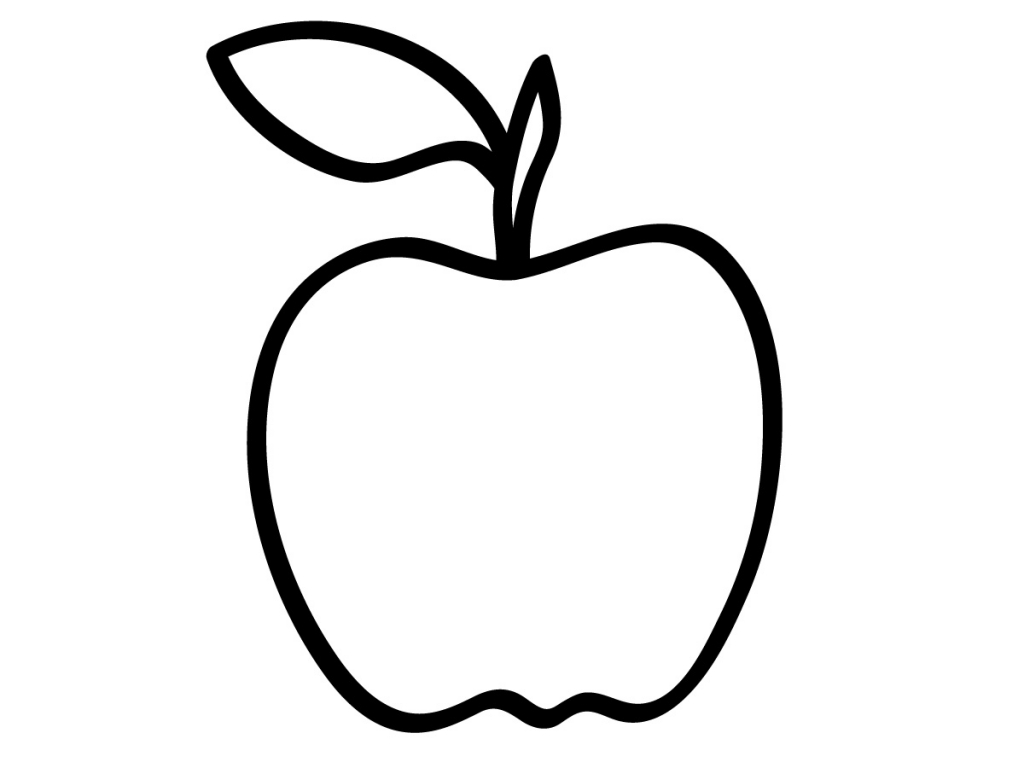 Preschool Apple Coloring Page