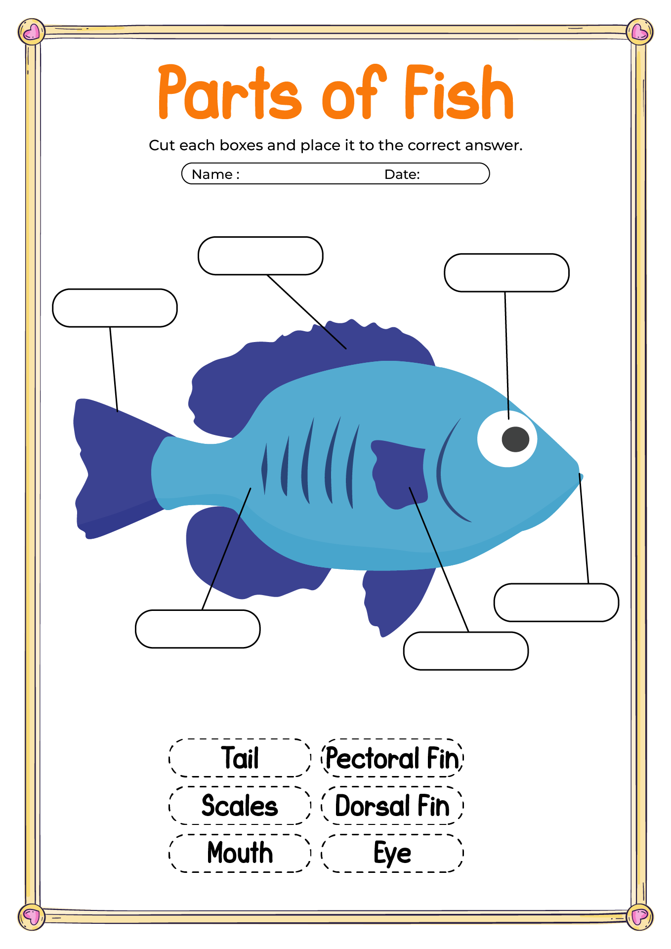 Printable Preschool Fish Activities