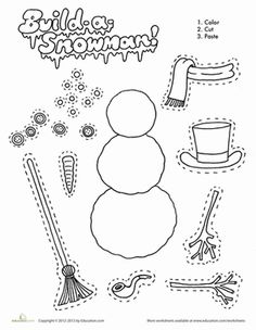 Printable Snowman Worksheets