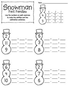 Snowman Fact Families