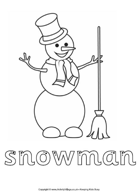 Snowman Tracing Worksheet