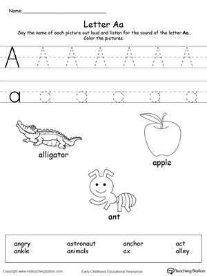 Words Beginning with Letter A