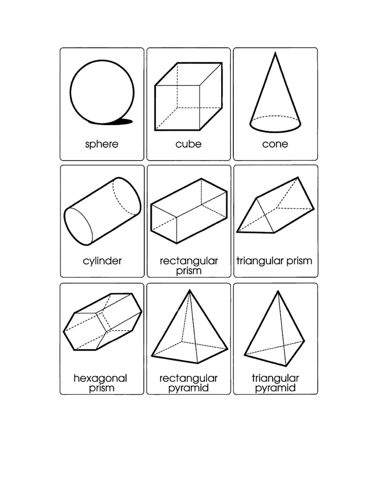 3D Shapes Printables