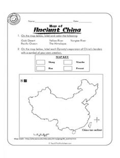 6th Grade Ancient China Map