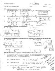 Algebra 1 Chapter 5 Answer Key