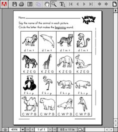 Beginning Sounds Printable Worksheets