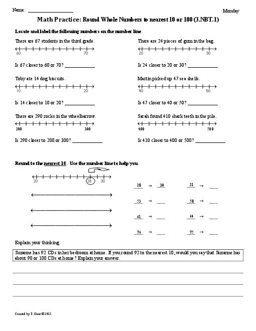 Common Core 3rd Grade Math Worksheets