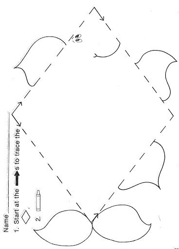 Diamond Shape Tracing Worksheets Preschool