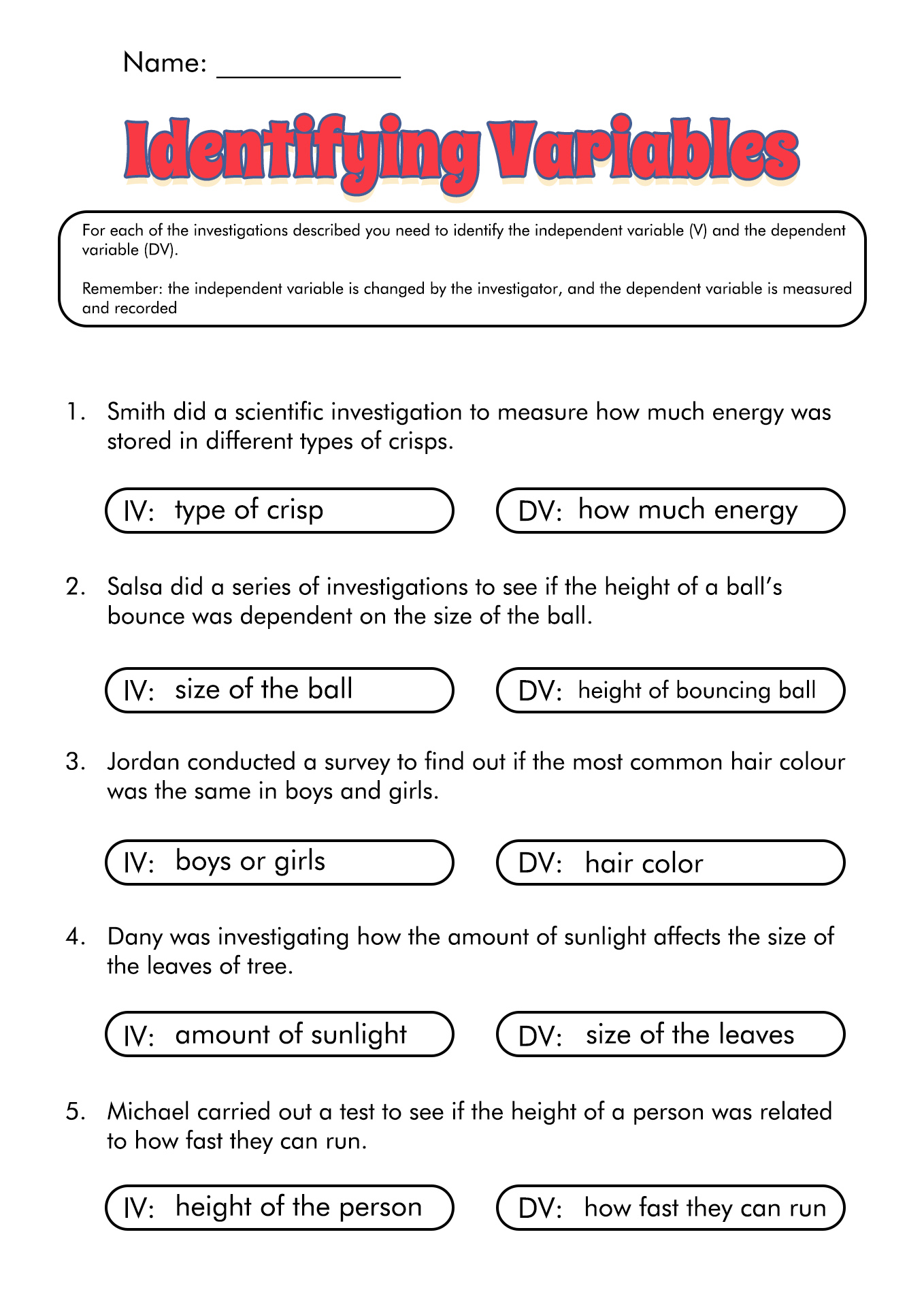 14 Scientific Variables Worksheet Worksheeto