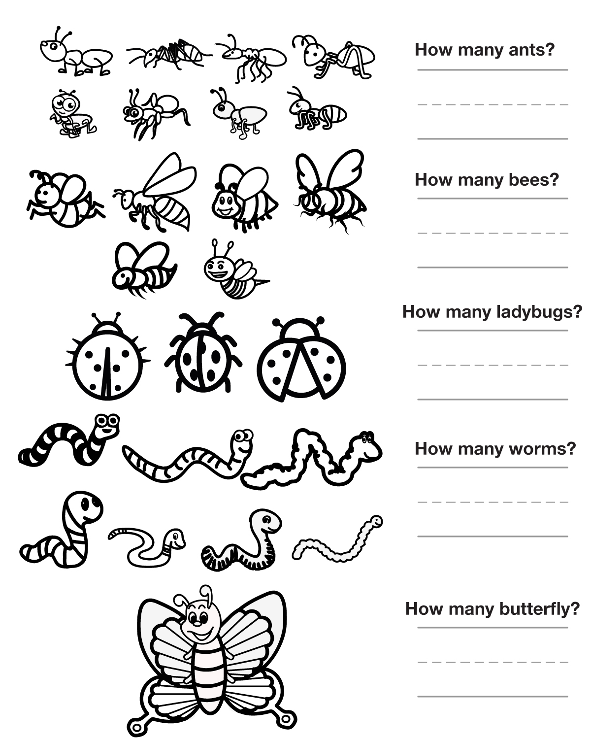 10 Bug And Insect Worksheets Worksheeto