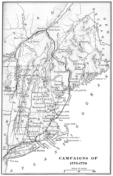 Revolutionary War Major Battles Map