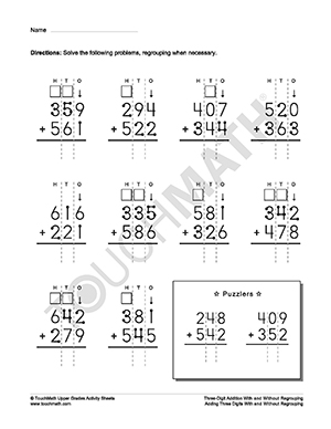 Three-Digit Addition with Regrouping