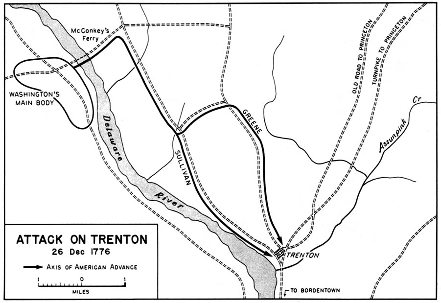 Trenton Battle Revolutionary War Map