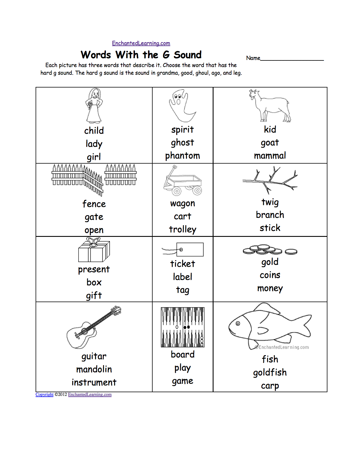 Words That Start with Soft G Sound