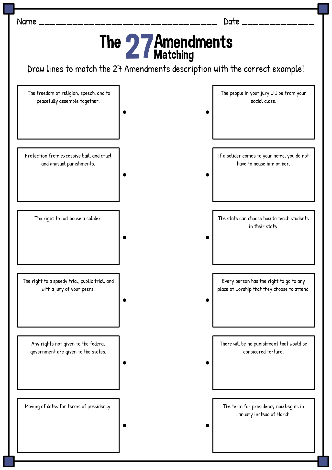 19 All Amendment Worksheet Free PDF At Worksheeto