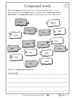 2nd Grade Compound Words Worksheets