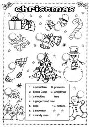 Christmas Vocabulary Worksheets