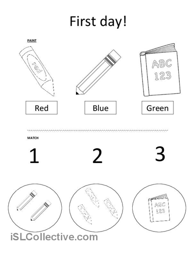 Classroom Objects Coloring Pages