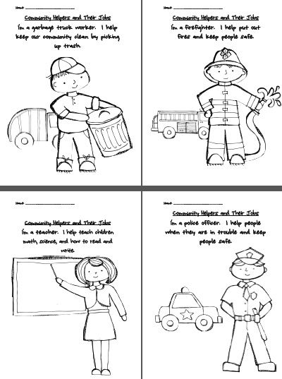 Community Helpers Coloring Pages