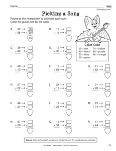 Estimating Sums Worksheet Grade 3