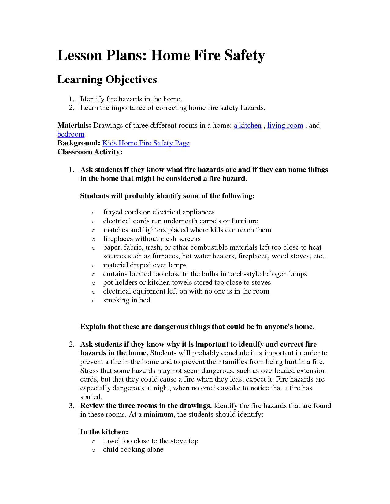 12 Kitchen Fire Safety Worksheets Worksheeto