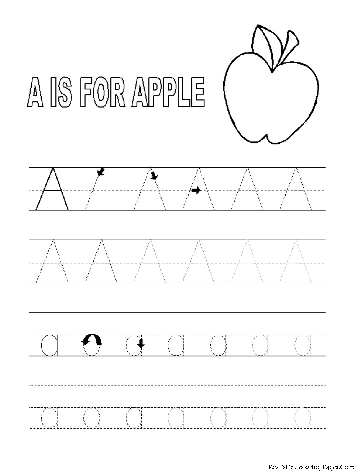 Free Alphabet Letter Tracing Pages