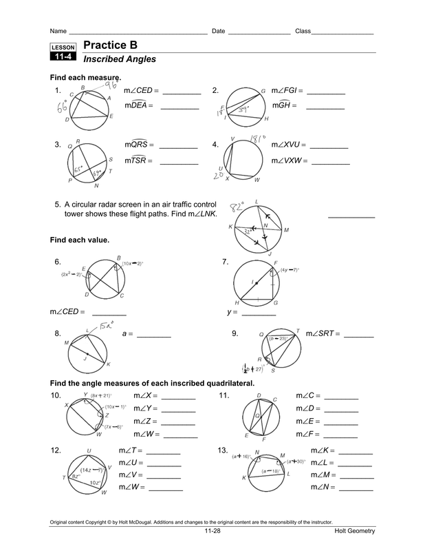 12 Circle Arcs And Angles Worksheets Worksheeto