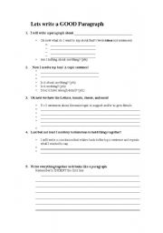 Paragraph Practice Worksheets