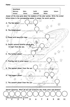 Solar System Worksheets Free Printables