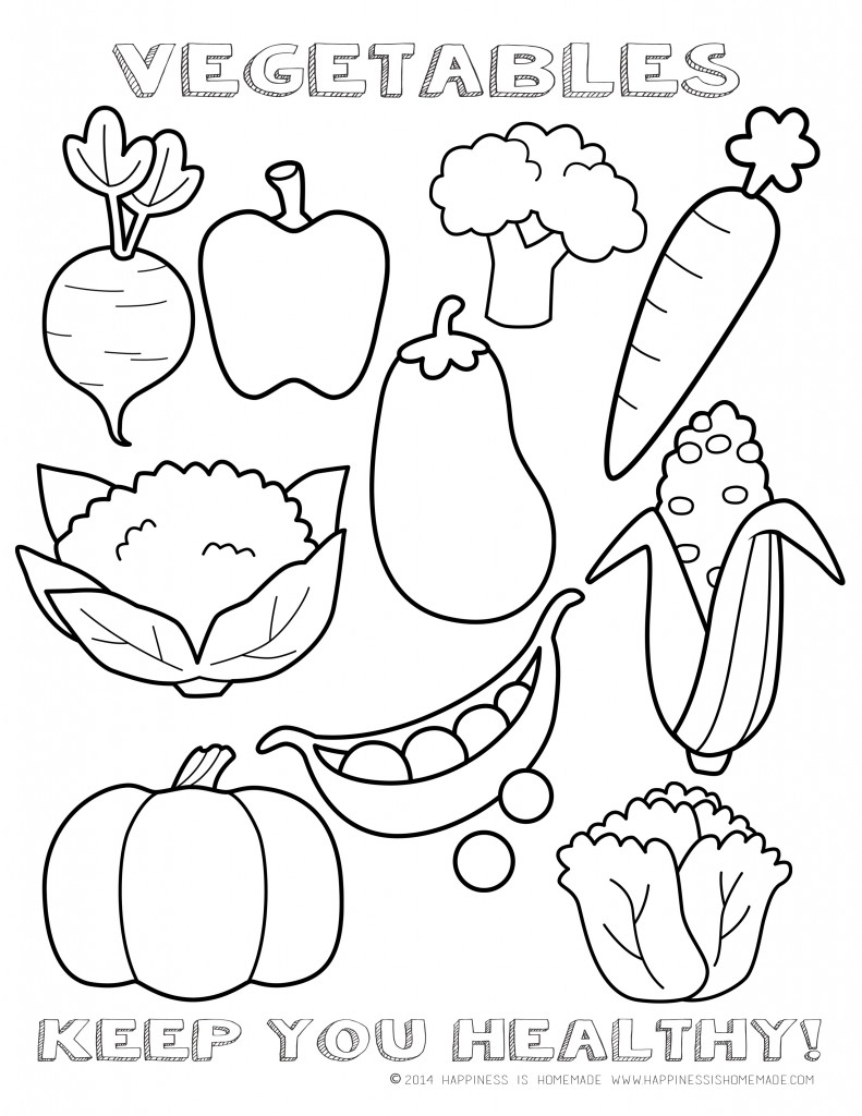 Healthy Eating Coloring Pages Printables