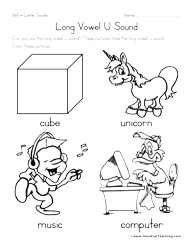 Long U Vowel Sound Worksheet