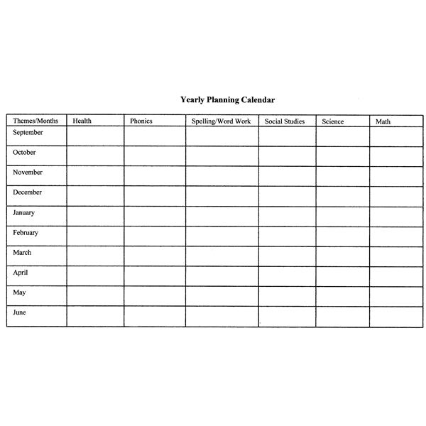 Monthly Work Plan Template