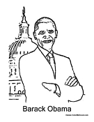 President Barack Obama Coloring Page