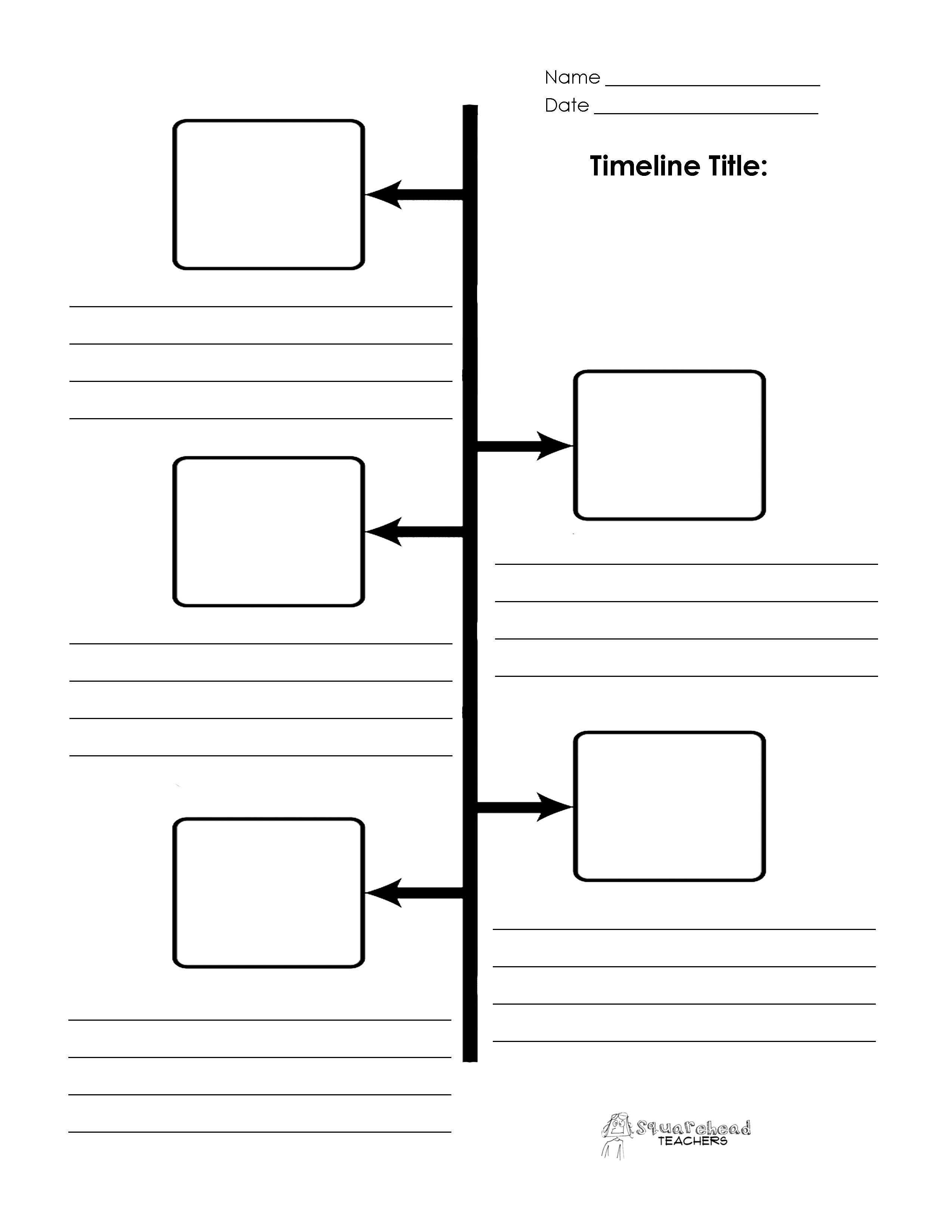 Printable Blank Timeline Template