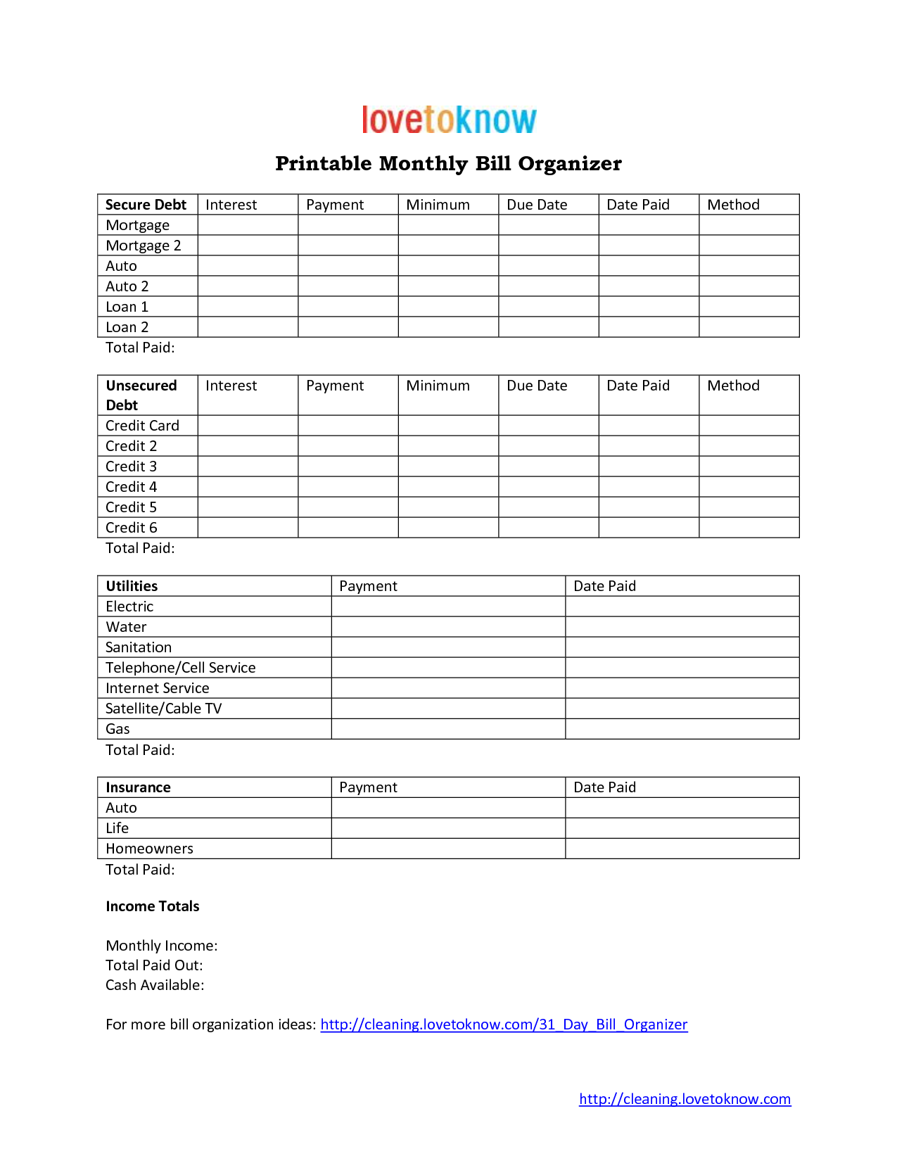 12 Bill Paying Worksheet Microsoft Word Worksheeto