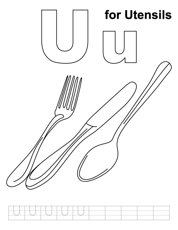 Utensils Coloring Pages