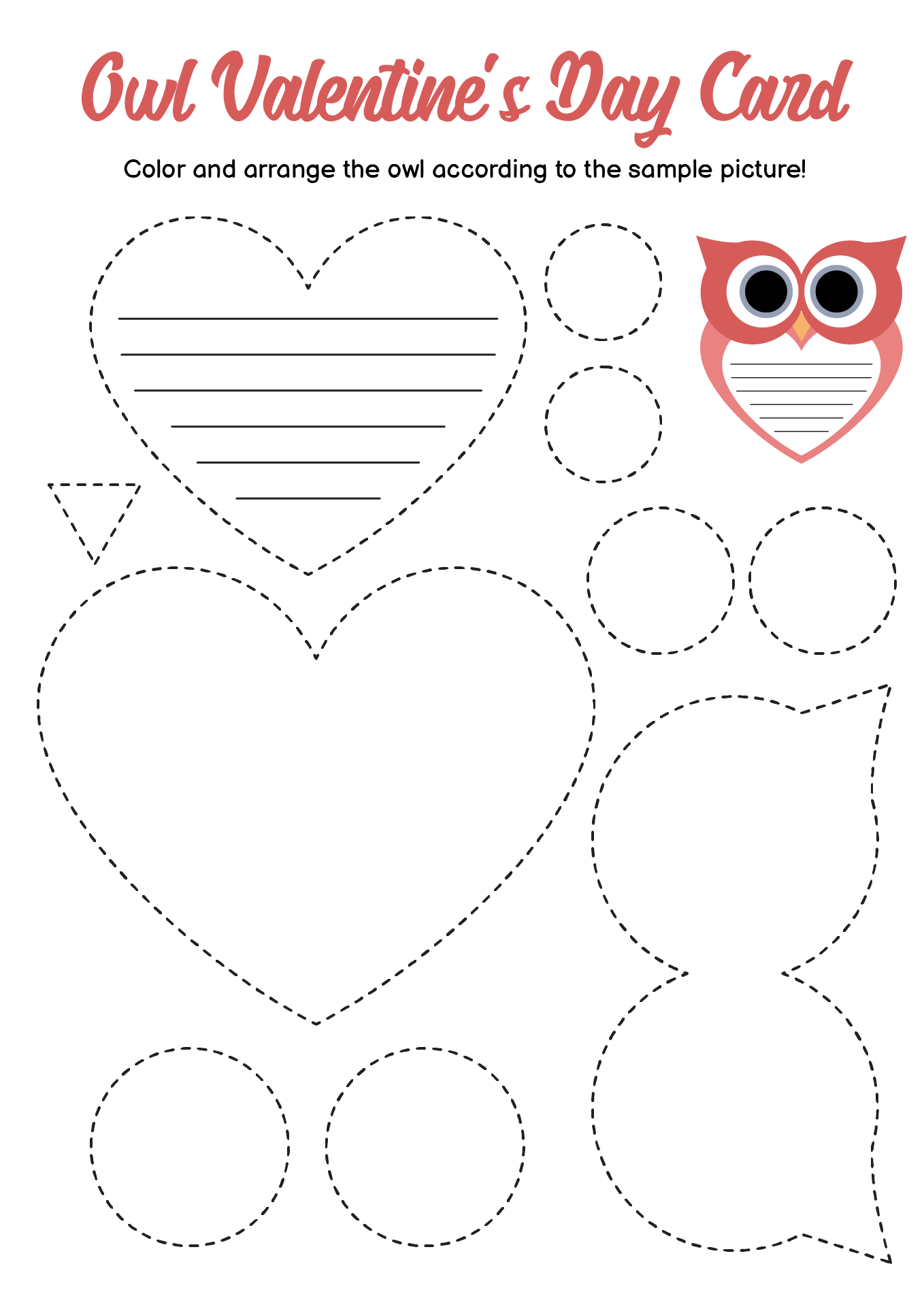 Valentines Day Craft Template Worksheet