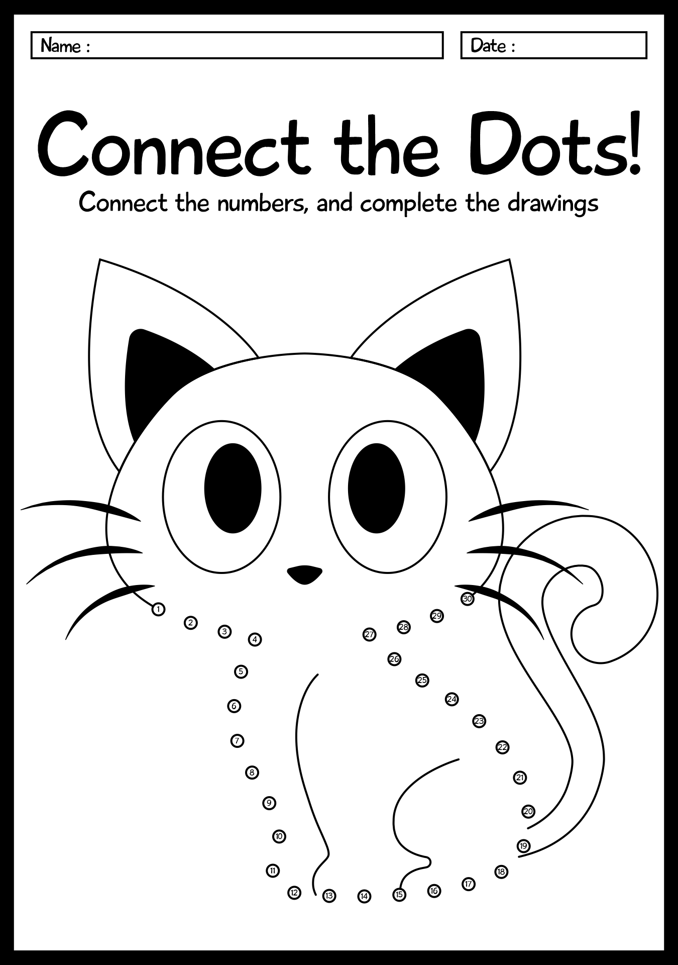 Connect the Dots Activities for 1st Grade