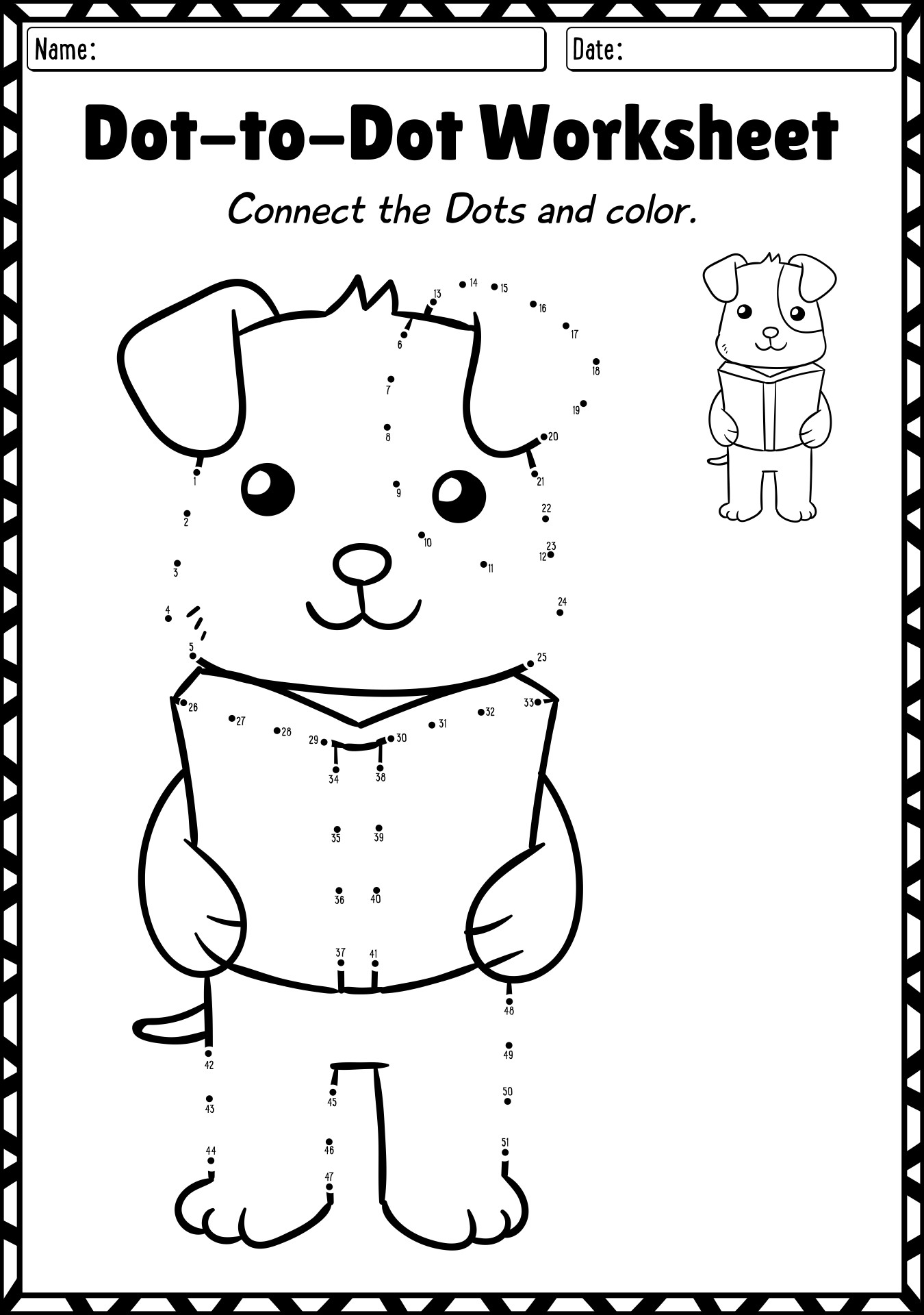 Dot-to-Dot Worksheets For 1st Grade