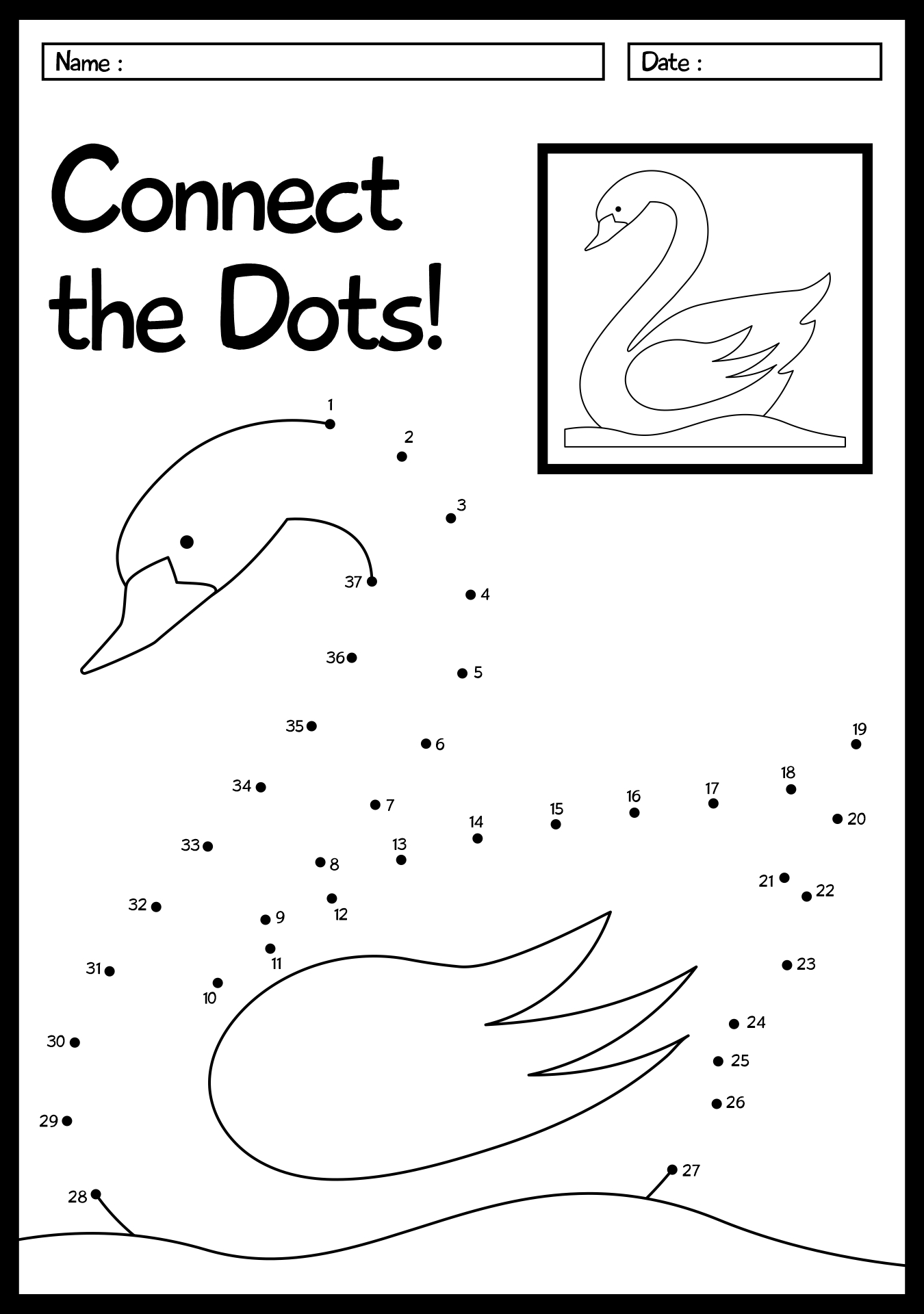 Easy Connect the Dots Printables for First Grade