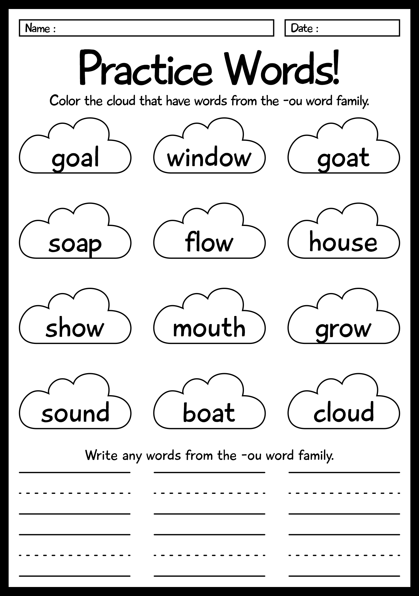 Essential Phonics Worksheets for First Grade