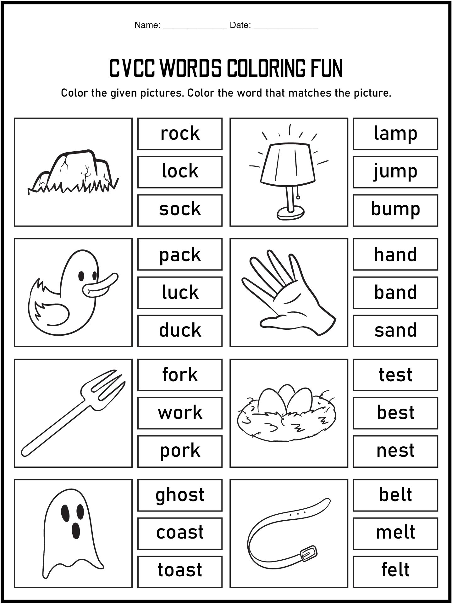 First Grade Phonics Activities Worksheets