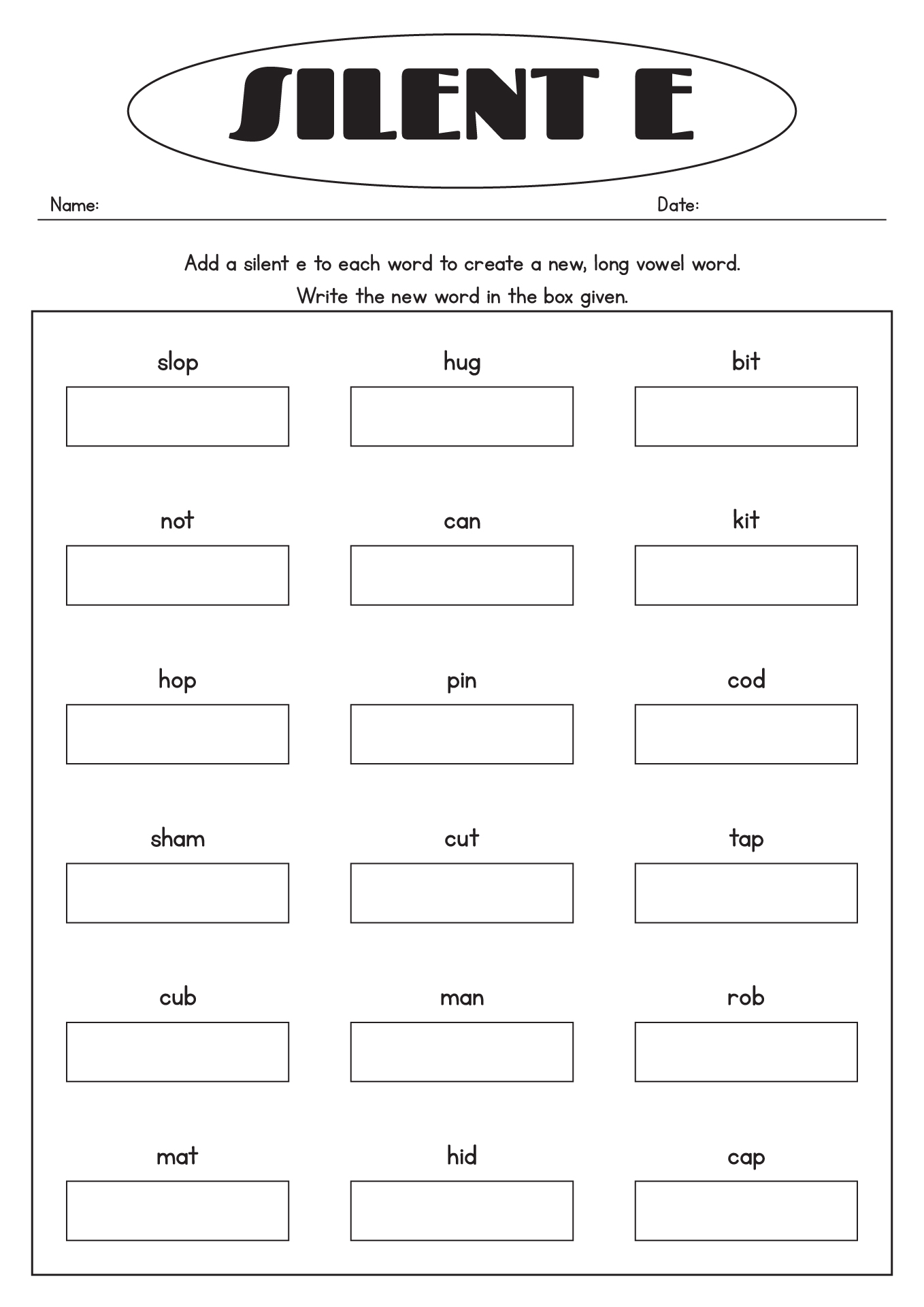 First Grade Phonics Activities Worksheets