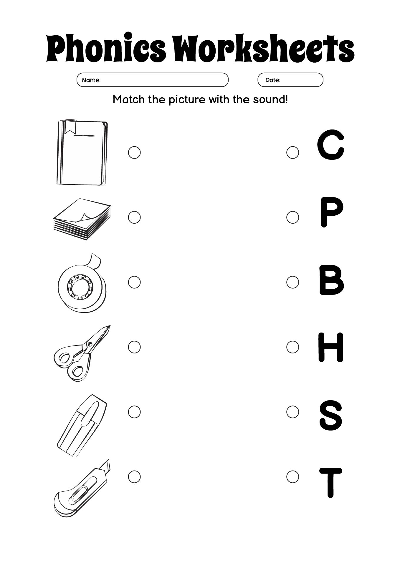 First Grade Phonics Practice Sheets