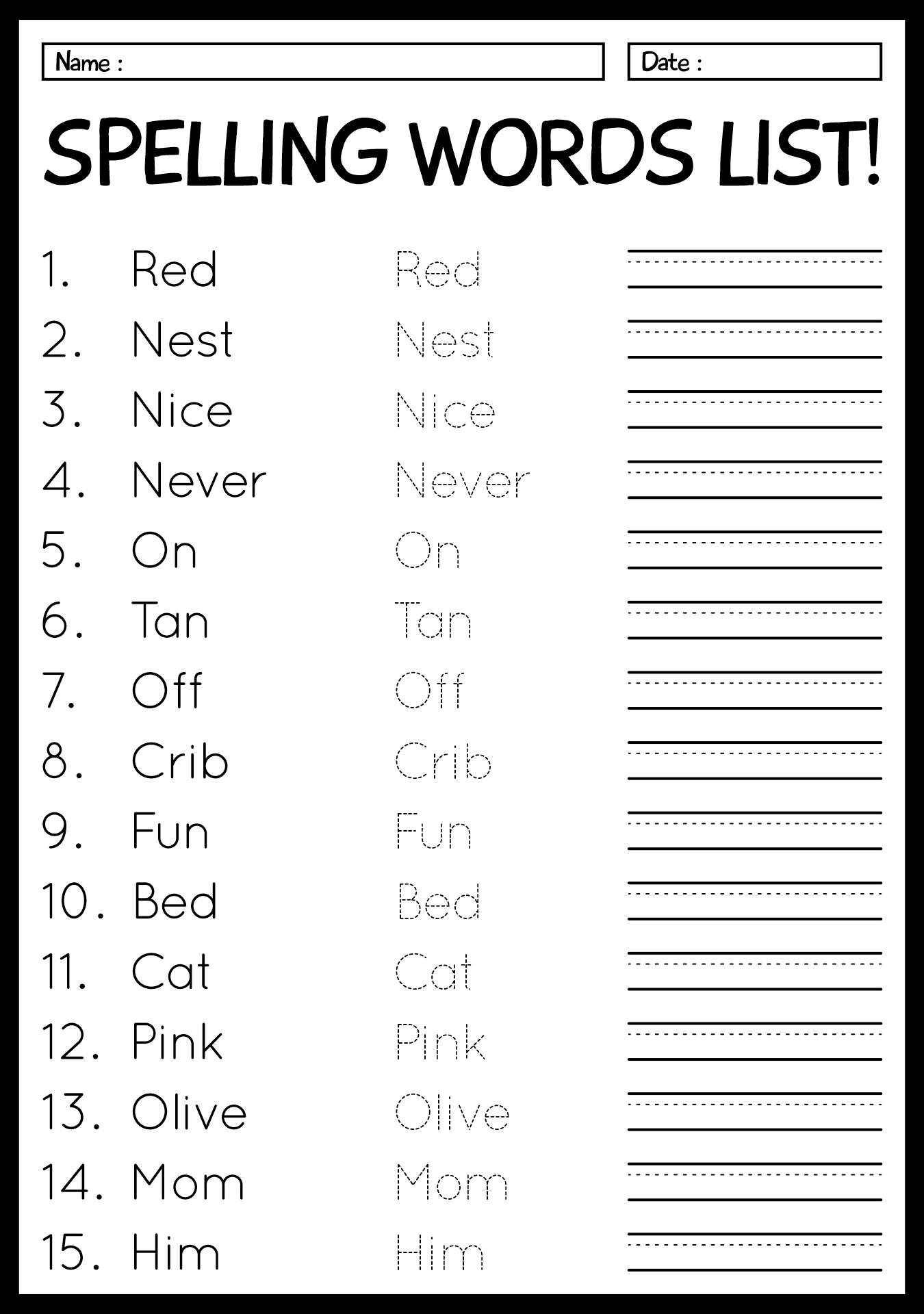 First Grade Saxon Phonics Homework Sheets