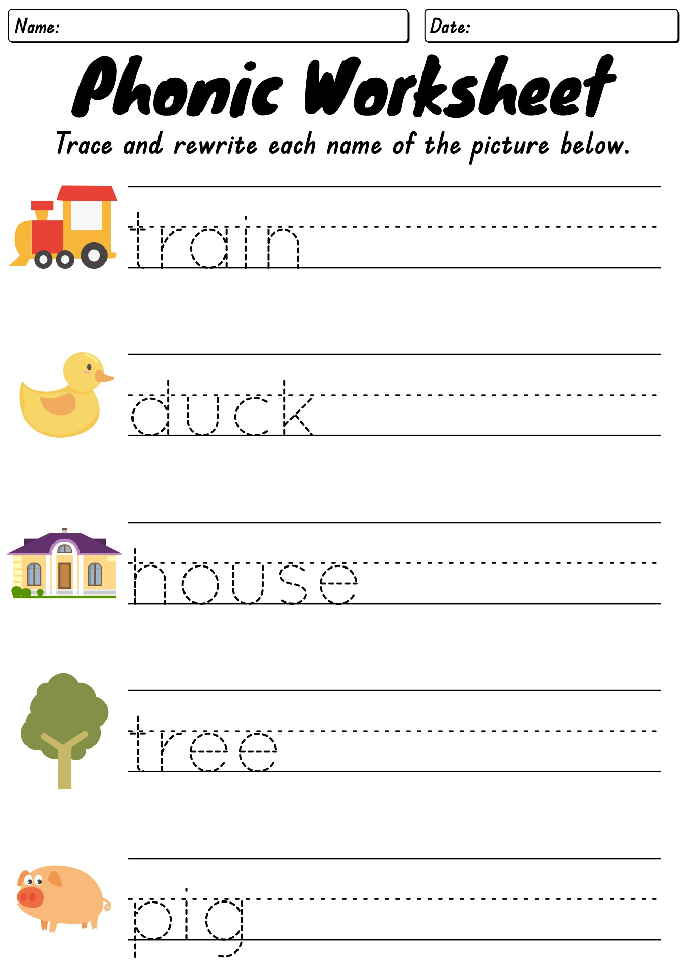 Phonics Exercises For First Grade