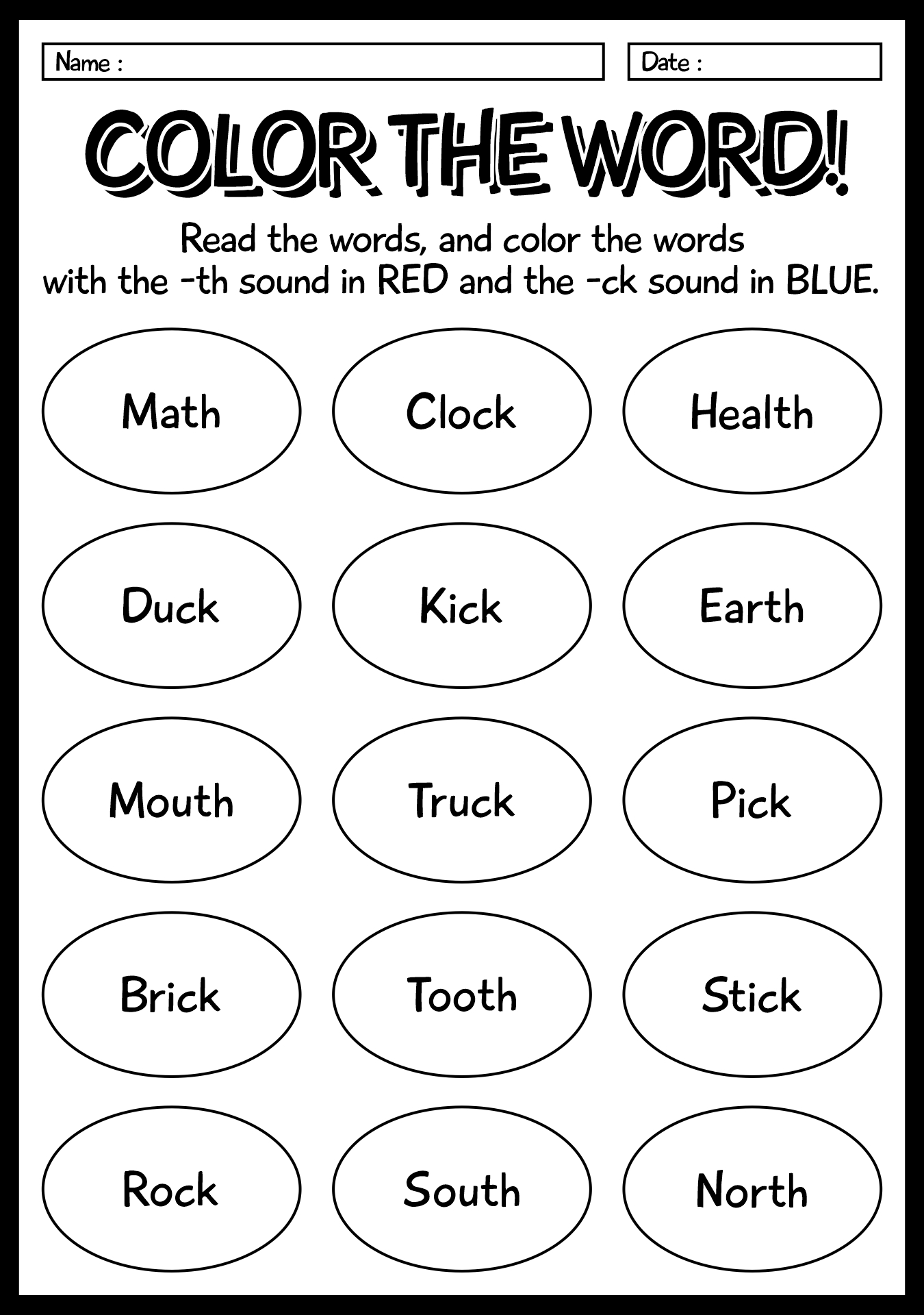 Phonics Worksheets  Activities for First Grade