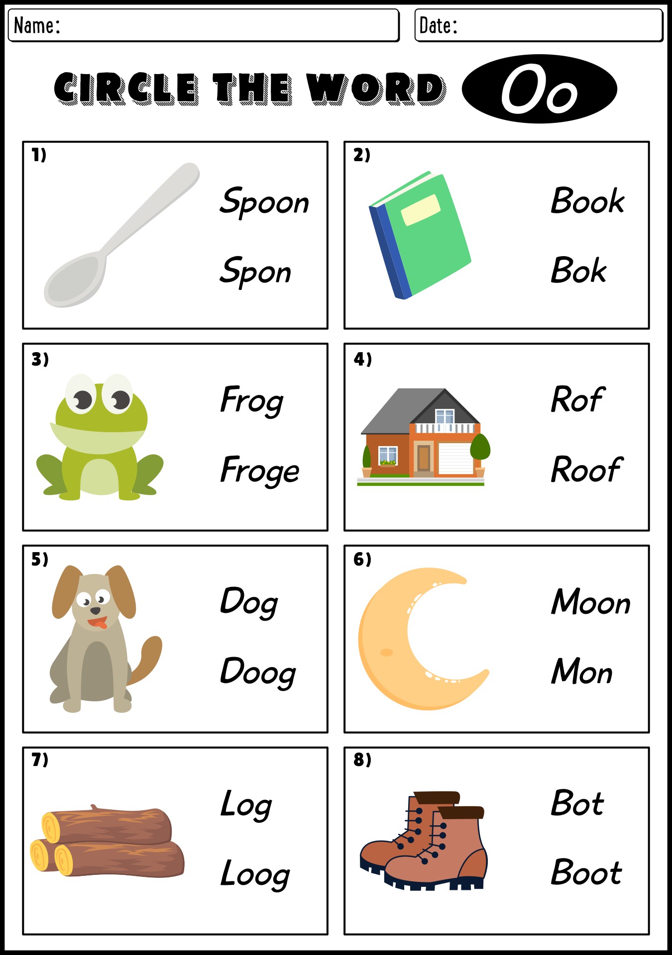 Printable Oo Phonics Activities For First Grade